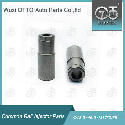 Высокоскоростная сталь Гайка крышки форсунки дизельного топлива Размер Φ18.9×46.9×M17*0.75 для пьезоинжектора с полиэтиленовым пакетом в картонной коробке